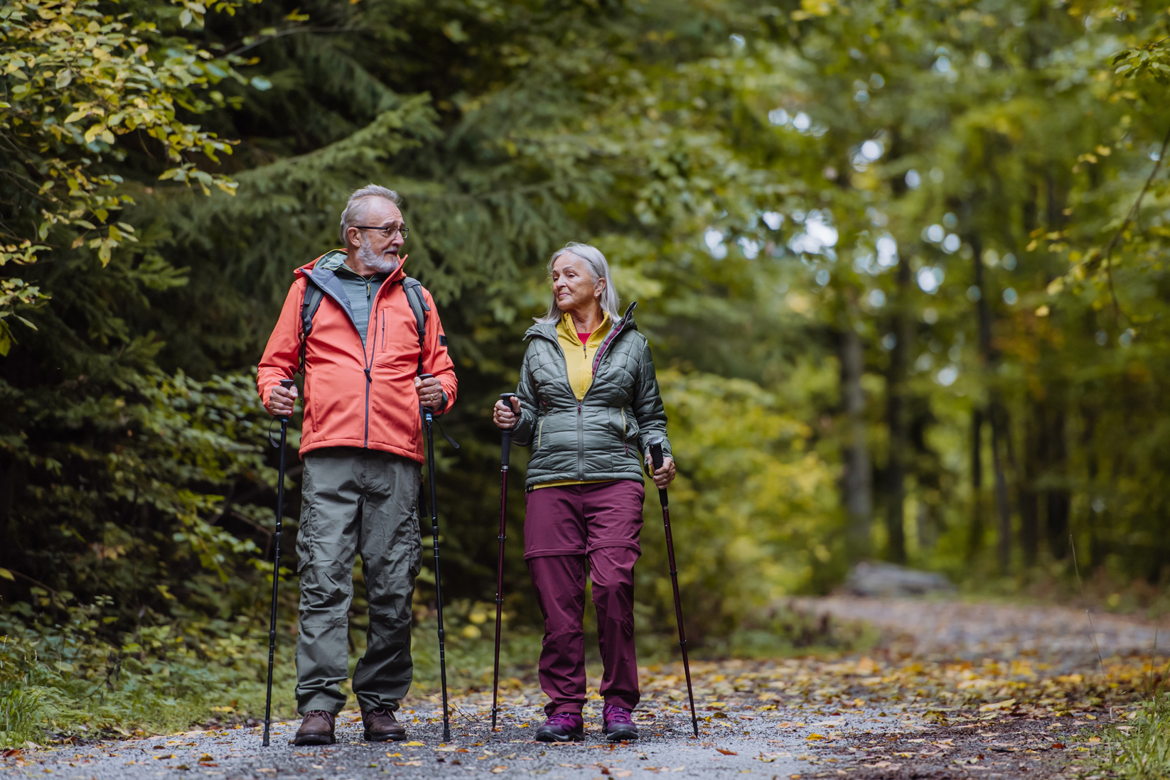 Older couple on a hike